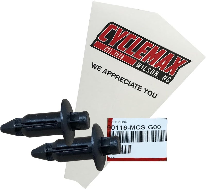 CYCLEMAX One Pack compatible with Honda Push Rivets 90116-MCS-G00 2 Piece Set - Image 1